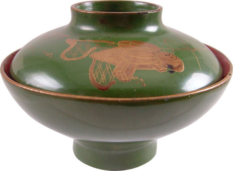 JAPANESE LACQUERED BOWL WITH COVER - Fagan Arms