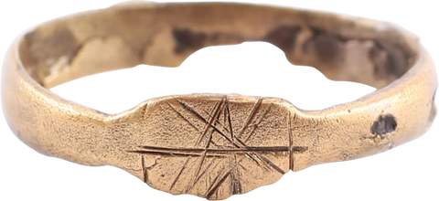 MEDIEVAL CHRISTIAN RING 6TH-9TH CENTURY AD, SIZE 6 3/4 - The History Gift Store