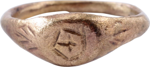 MEDIEVAL CHRISTIAN RING, 5TH-8TH CENTURY, SIZE 5 ½ - Fagan Arms