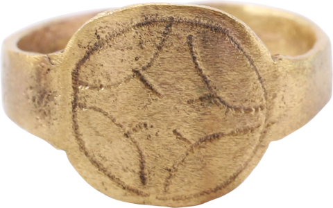MEDIEVAL EUROPEAN CHRISTIAN RING, 9TH-11TH CENTURY, SIZE 8 1/2 - The History Gift Store