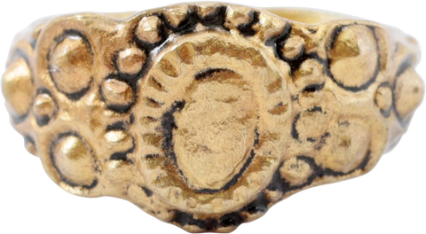 EUROPEAN BETROTHAL RING 16TH-17TH CENTURY SIZE 4 - The History Gift Store