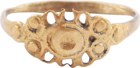 FINE EUROPEAN BETROTHAL RING, 9th-12th CENT JEWELRY, SIZE 9 3/4 - The History Gift Store