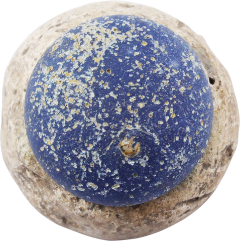 ROMAN SPINDLE WHORL AND GLASS “GEM STONE” - The History Gift Store