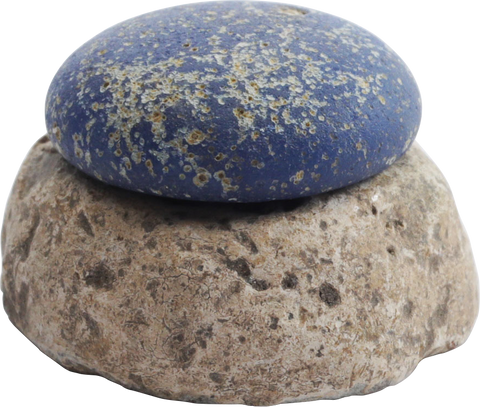 ROMAN SPINDLE WHORL AND GLASS “GEM STONE” - The History Gift Store