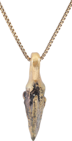 BRONZE GRECO-ROMAN ARROWHEAD PENDANT NECKLACE, 300 - 100 BC - Fagan Arms