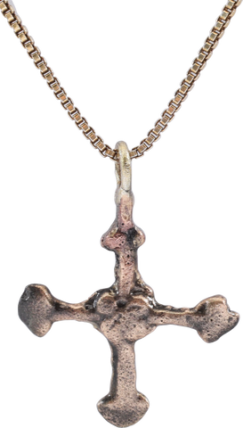 FINE EARLY EUROPEAN CHRISTIAN CONVERT’S CROSS NECKLACE, 9th-11th CENTURY AD - Fagan Arms