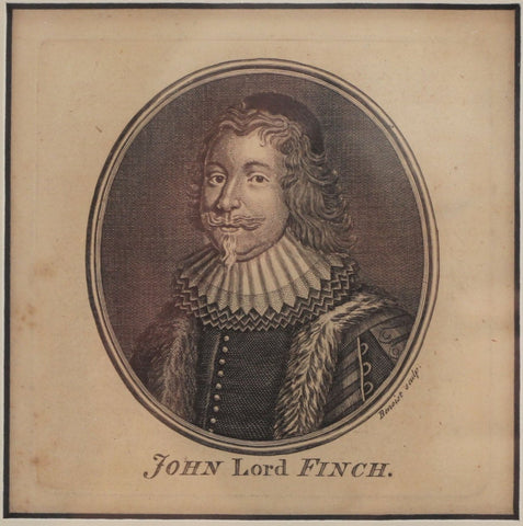 ORIGINAL ENGLISH LITHOGRAPH, John Lord Finch - Fagan Arms