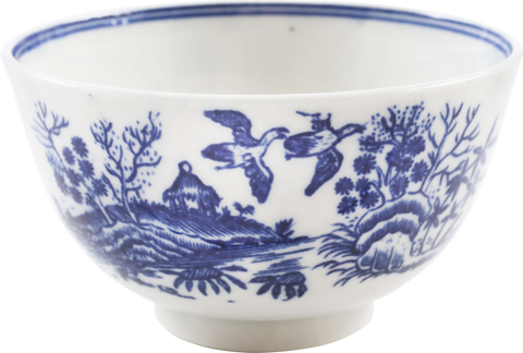 FIRST PERIOD WORCESTER TEA BOWL AND UNDER BOWL 1765-83 - Fagan Arms