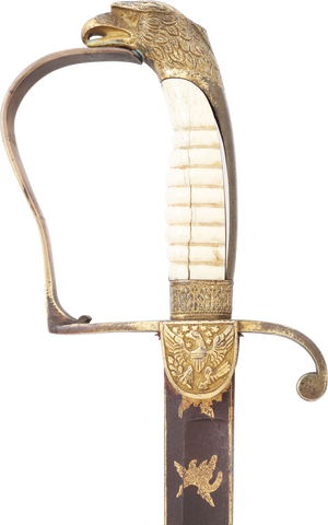 AMERICAN EAGLE HEAD MILITIA OFFICER’S SWORD C.1820-30 - Fagan Arms