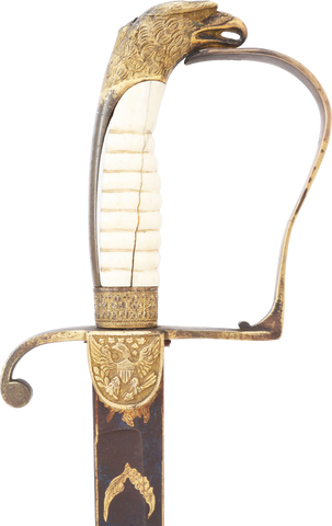 AMERICAN EAGLE HEAD MILITIA OFFICER’S SWORD C.1820-30 - Fagan Arms