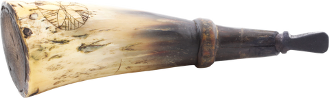 PENNSYLVANIA HORN PRIMING FLASK, 18TH-EARLY 19TH CENTURY - Fagan Arms