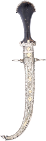 FINE SILVER MOUNTED MOROCCAN JAMBIYA SECOND HALF OF THE 19TH CENTURY - Fagan Arms