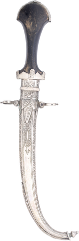 FINE SILVER MOUNTED MOROCCAN JAMBIYA SECOND HALF OF THE 19TH CENTURY - Fagan Arms