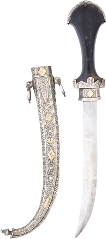 FINE SILVER MOUNTED MOROCCAN JAMBIYA SECOND HALF OF THE 19TH CENTURY - Fagan Arms