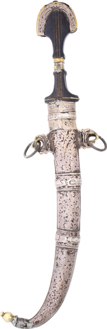 SILVER MOUNTED MOROCCAN JAMBIYA, MID 19TH CENTURY - Fagan Arms