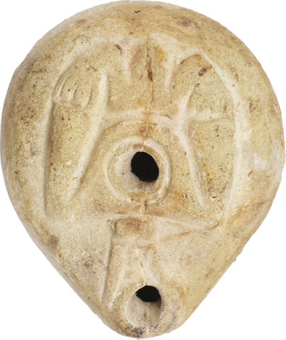 ANCIENT EGYPT, GRECO–ROMAN PERIOD POTTERY OIL LAMP 1ST-2ND CENTURY AD - Fagan Arms