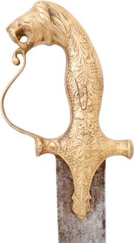 INDO PERSIAN LION HEAD SHAMSHIR - Fagan Arms