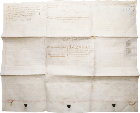 ENGLISH PARCHMENT LEGAL DOCUMENT, INDENTURE, APRIL 5 1845 - Fagan Arms