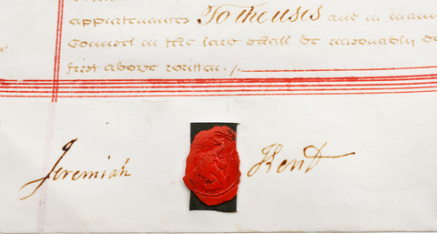 ENGLISH PARCHMENT LEGAL DOCUMENT, INDENTURE, APRIL 5 1845 - Fagan Arms