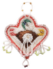 WOODLAND INDIAN BEADED HEART C.1900-20 - Fagan Arms