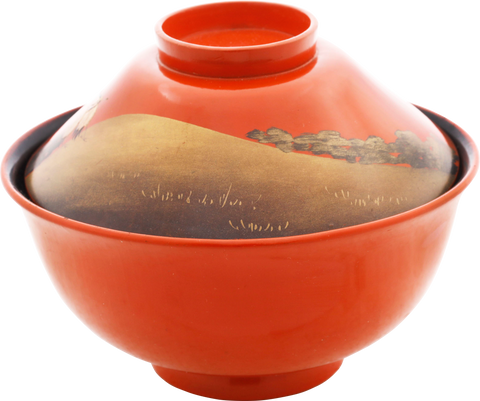 FINE JAPANESE LACQUERED BOWL AND COVER - Fagan Arms