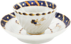 SECOND PERIOD WORCESTER TEA CUP AND SAUCER 1783-88 - Fagan Arms