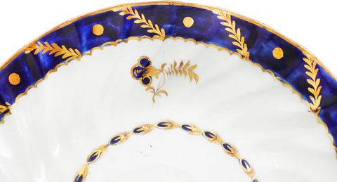 SECOND PERIOD WORCESTER TEA CUP AND SAUCER 1783-88 - Fagan Arms