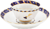SECOND PERIOD WORCESTER TEA CUP AND SAUCER 1783-88 - Fagan Arms