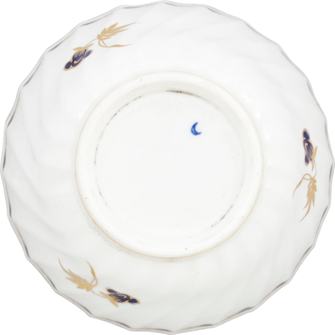 SECOND PERIOD WORCESTER TEA CUP AND SAUCER 1783-88 - Fagan Arms