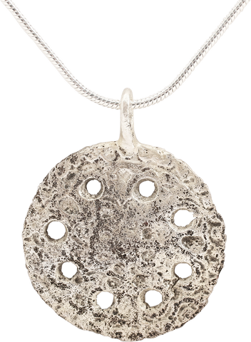 MEDIEVAL CHRISTIAN WHEEL OF FORTUNE AMULET NECKLACE - The History Gift Store