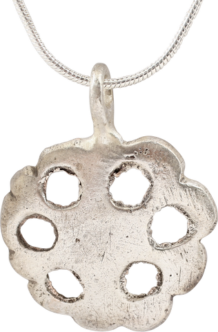 MEDIEVAL CHRISTIAN WHEEL OF FORTUNE AMULET NECKLACE - The History Gift Store