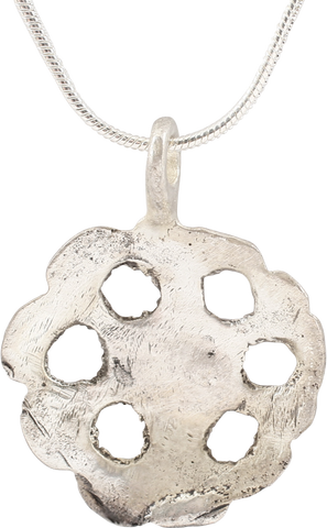 MEDIEVAL CHRISTIAN WHEEL OF FORTUNE AMULET NECKLACE - The History Gift Store
