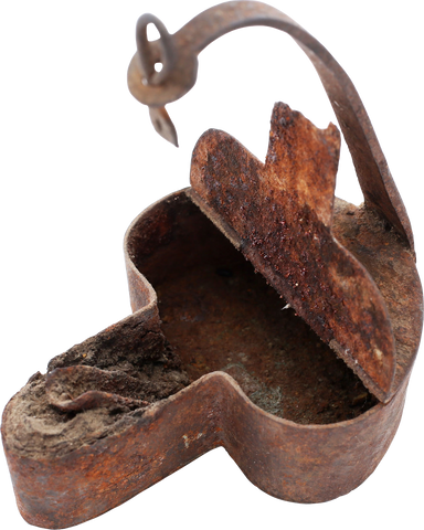 COLONIAL AMERICAN GREASE LAMP C.1750. - The History Gift Store