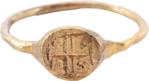 MEDIEVAL EUROPEAN CHRISTIAN RING 9TH-11TH CENTURY SIZE 9 1/2 - The History Gift Store