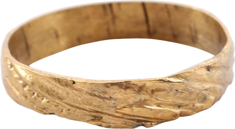 MEDIEVAL EUROPEAN WEDDING RING, 15TH CENTURY, SIZE 9 1/4 - The History Gift Store