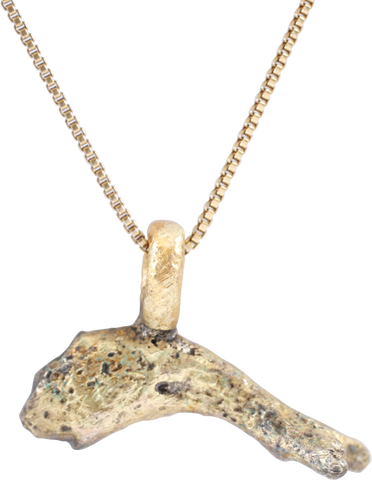 ROMAN GILT DOLPHIN PENDANT C.100-300 AD - The History Gift Store
