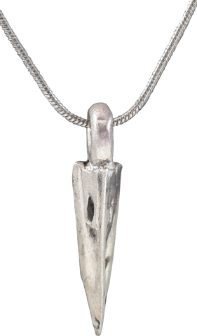HELLENISTIC GREEK ARROWHEAD PENDANT NECKLACE, 300 - 100 BC - The History Gift Store