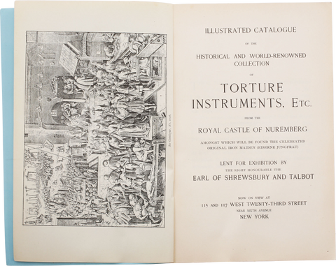 "COLLECTION OF TORTURE INSTRUMENTS FROM THE ROYAL CASTLE NUREMBERG" 1893 - The History Gift Store