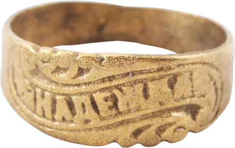 GREEK/BALKAN BETROTHAL RING, 18TH-19TH CENTURY, SIZE 9 3/4 - The History Gift Store