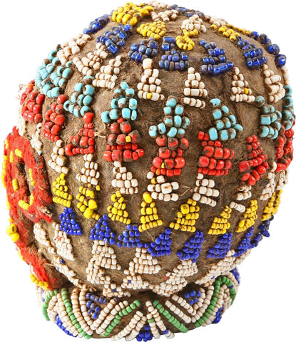 AFRICAN BEADED HEAD BATTLE TROPHY - The History Gift Store