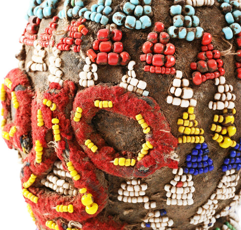 AFRICAN BEADED HEAD BATTLE TROPHY - The History Gift Store
