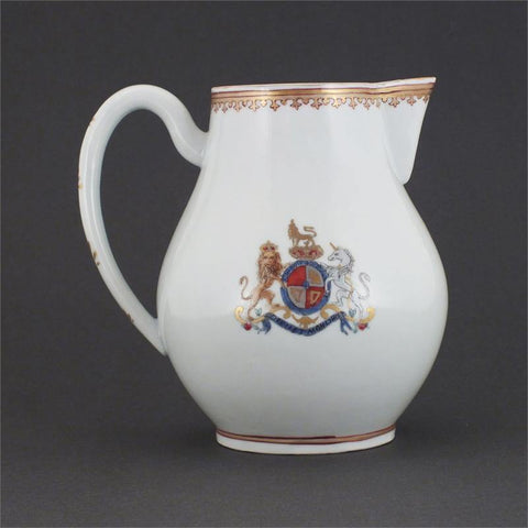 CHARMING AND FINE ENGLISH PATRIOTIC PORCELAIN PITCHER C.1780 - The History Gift Store