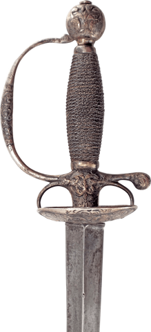ENGLISH SILVER HILTED SMALLSWORD C.1757-8 - The History Gift Store