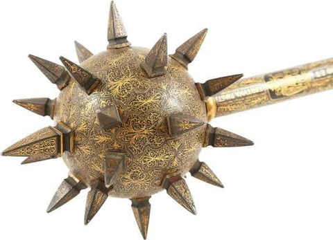 AN EXCEEDINGLY RARE ITALIAN GILT AND SILVERED MACE C.1560-75 - The History Gift Store