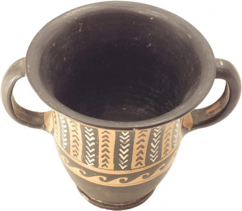 Very Fine South Italian Black Glazed Pottery Sessile Kantharos - The History Gift Store