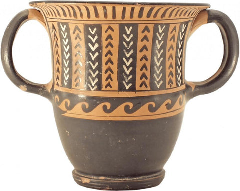 Very Fine South Italian Black Glazed Pottery Sessile Kantharos - The History Gift Store