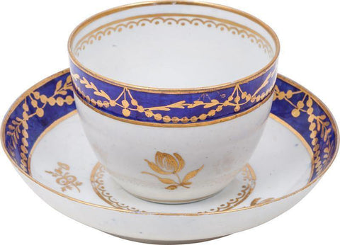 WORCESTER EXPORT PORCELAIN TEA BOWL AND UNDER BOWL - The History Gift Store