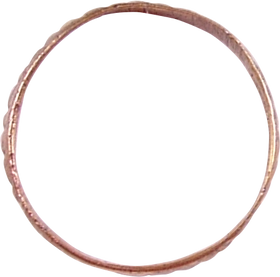 RARE REEDED VIKING WEDDING RING, SIZE 8 ¾ - Fagan Arms