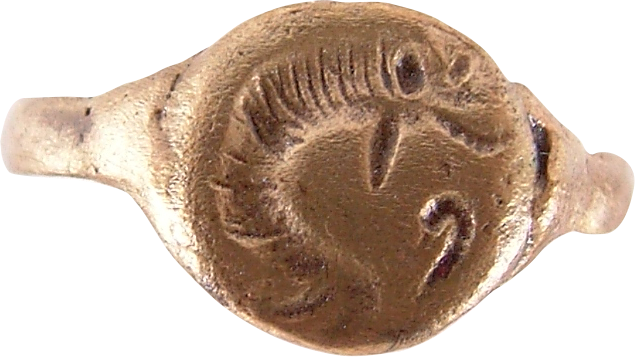 ROMAN FIGURAL RING 2ND-4TH CENTURY AD, SIZE 10 - The History Gift Store