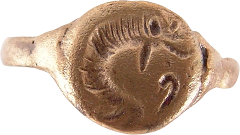 ROMAN FIGURAL RING 2ND-4TH CENTURY AD, SIZE 10 - The History Gift Store